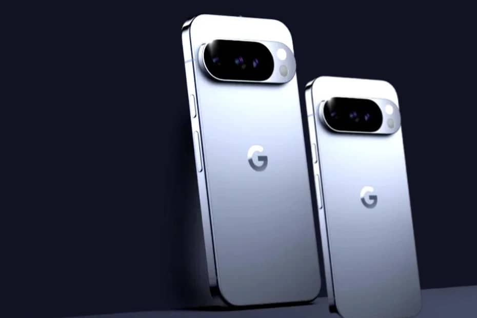 Google Pixel 10 phone render with triple camera and foldable screen